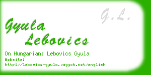 gyula lebovics business card